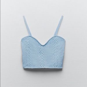 Zara Cable Knit Crop Top